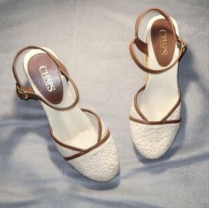 (Size 6.5) Crochet Chaps Carmita Women's Espadrille Closed-toe Wedges